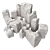 Smooth Stone Block Decor 3D model small image 2