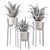 Rustic Indoor Plants in Concrete Pot - Set 535 3D model small image 7