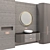 Sleek Modern Bathroom Cabinet | no. 130 3D model small image 2