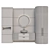 Sleek Modern Bathroom Cabinet | no. 130 3D model small image 6