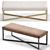 Modern Bench RALPH in 3 Chic Colors 3D model small image 2