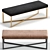 Modern Bench RALPH in 3 Chic Colors 3D model small image 3