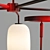 Pebble Glass Chandelier: Milky Illumination 3D model small image 2