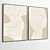 Elegant Plaster Dual Photo Frame - Stylish Décor Solution 3D model small image 5