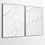 Plaster Frame Duo: Stylish Interior Art 3D model small image 4