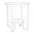 Sleek White Faux Marble End Table 3D model small image 2