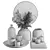 Elegant Ceramic Decor Set 3D model small image 2