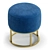 Elegant Rosie Pouffe: 3 Color Options 3D model small image 2