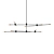 Sleek Jordy 12-Light Chandelier 3D model small image 1