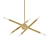 Sleek Sputnik Linear Chandelier 3D model small image 1