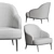 Title: Elegant LESLIE Armchairs for Modern Living 3D model small image 5