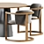 Elegant Dix Table & Stir Chair 3D model small image 4