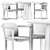 Elegant Dix Table & Stir Chair 3D model small image 5