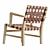 Elegant Teak & Leather Nuru Armchair 3D model small image 6