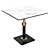 Elegant Square Marble Side Table 3D model small image 1