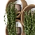 Concrete Pot Hanging Plants Set 3D model small image 4