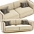 Elegant Denning Sofa: Aster 3D model small image 2