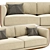 Elegant Denning Sofa: Aster 3D model small image 3