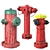 Urban Hydrant Collection: High Detail, 3 Models 3D model small image 1