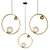 Brass Hoop Ring Pendant: Luxurious and Stylish 3D model small image 1