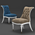 Sleek Carleton Chair by Schnadig 3D model small image 2