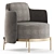 Trendy TAPE Armchair: Sleek Design 3D model small image 1