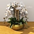 Elegant White Orchid Vase 3D model small image 5