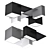 Geometric LED Ceiling Lights: Jules (Set of 5) 3D model small image 11