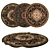 Versatile Round Rugs Set 3D model small image 1