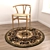 Versatile Round Rugs Set 3D model small image 2