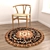 Versatile Round Rugs Set 3D model small image 6