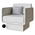 Luxury Lilas Armchair by Gallotti&Radice 3D model small image 1