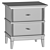 Manhattan Grey-Blue Bedside Table 3D model small image 5