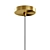 Elegant Brass Pendant Light: Lampatron TEX B 3D model small image 5