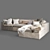 Luxury Mateo 4PC Sofa Set 3D model small image 2