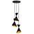 Sleek Black Gold Loft Pendant 3D model small image 1