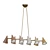 Brass and Terracotta Enamel Chandelier 3D model small image 1