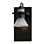 Elegant Dark Sky Outdoor Sconce 3D model small image 1