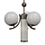 Vintage Chrome-Plated Chandelier 3D model small image 1