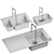 Hansgrohe Kitchen Sink Set: Stylish Taps & Functional Design 3D model small image 1