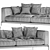 Flexform Romeo 3-Seater Sofa 3D model small image 4