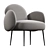Bonnie Velvet Accent Armchair: Elegant & Comfortable 3D model small image 1