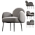 Bonnie Velvet Accent Armchair: Elegant & Comfortable 3D model small image 2