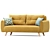 Beatrix Yellow Sofa Bed 3D model small image 1