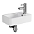 Tavistock Matrix Compact Basin - Left Tap Hole 3D model small image 1