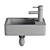 Tavistock Matrix Compact Basin - Left Tap Hole 3D model small image 3