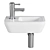 Sleek VitrA Integra Wall Basin 3D model small image 2