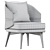 Stylish Billy Armchair 3D model small image 3