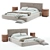 Modern Dawson Bed: Stylish, Durable & Versatile 3D model small image 1