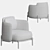 Tape Armchair: Sleek and Modern 3D model small image 5